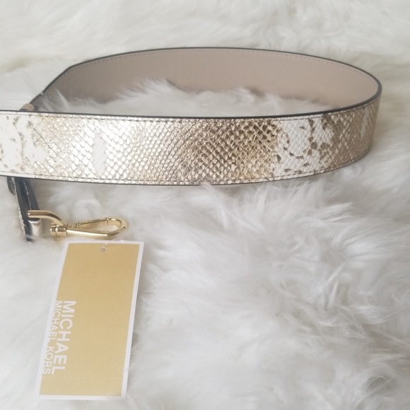 NWT MICHAEL KORS GUITAR STRAP LEATHER CROSSBODY - Picture 6 of 8